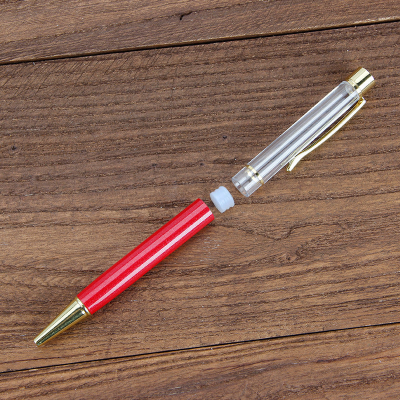 Wholesale Crystal Sequin Quicksand Into Oil Floating Handmade Empty Rod Diy Metal Ballpoint Pen